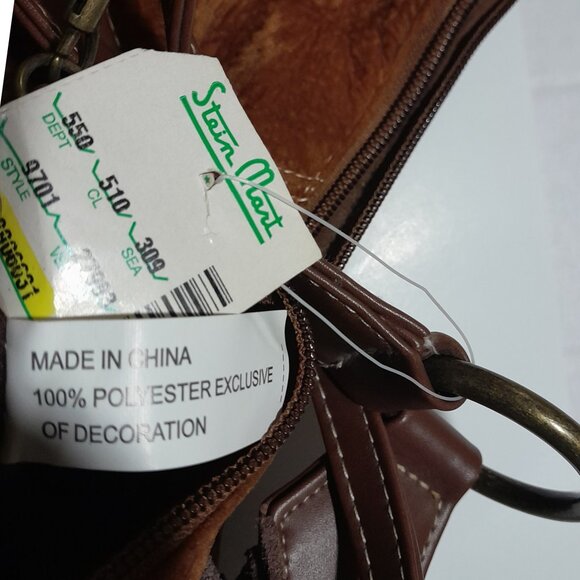 Y2k Faux Suede Shoulder Bag & Mini Bag  Embroidered - Picture 4 of 6